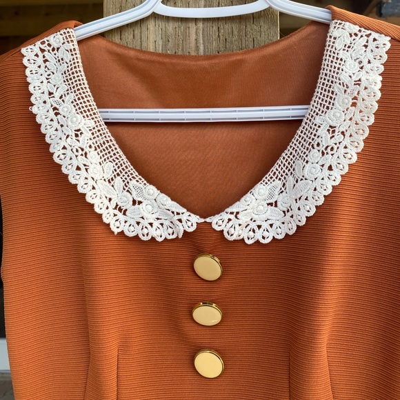 Orange cottagecore dress - Picture 4 of 8